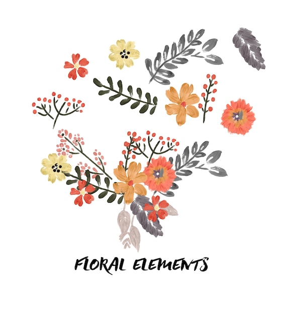 Premium Vector Floral Elements