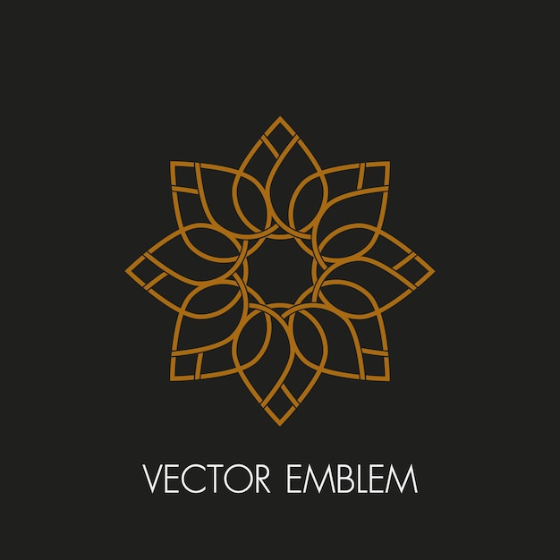 Premium Vector | Floral emblem