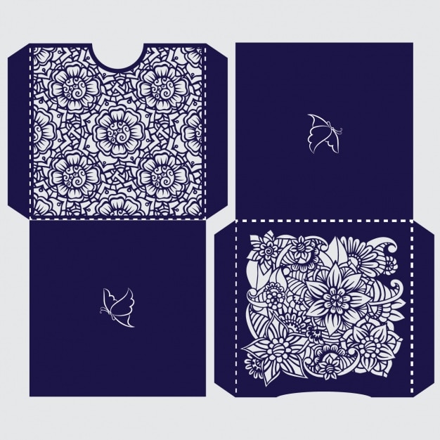 Download Free Vector | Floral envelope design