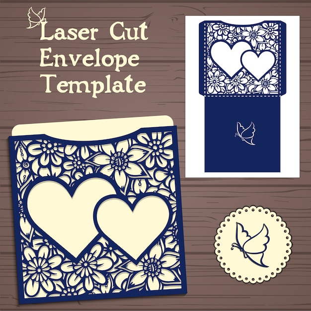 Download Free Vector | Floral envelope template