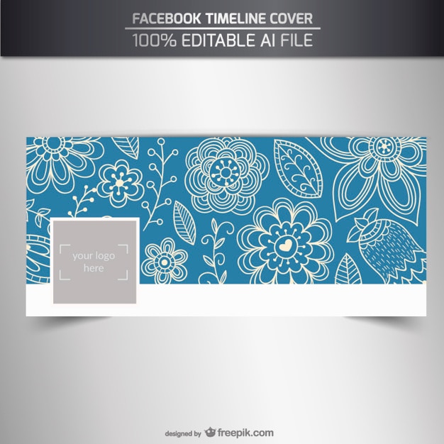 Download Vector Floral Facebook Cover In Sketchy Style Vectorpicker