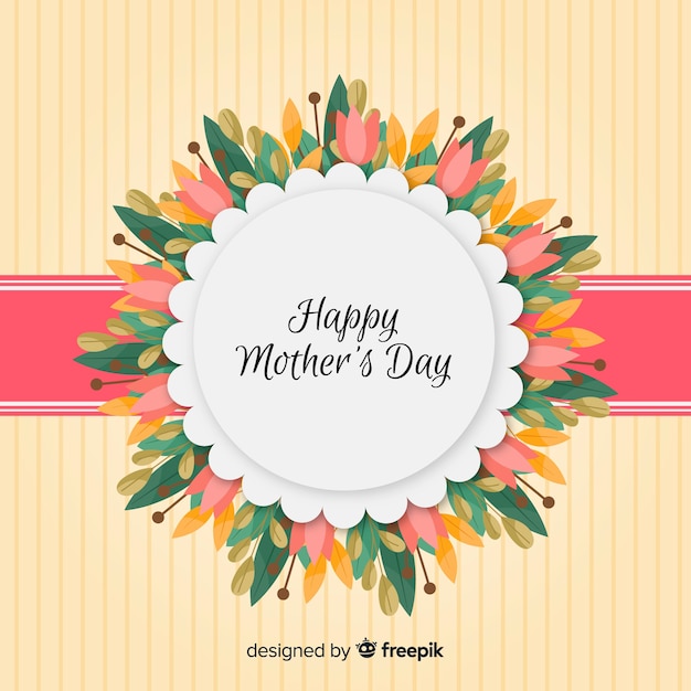 Download Floral frame mother's day background | Free Vector
