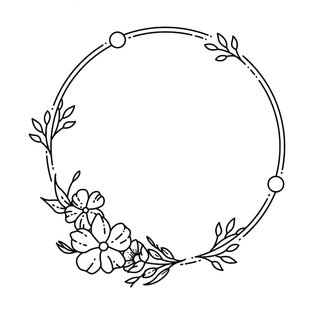 Premium Vector | Floral frame