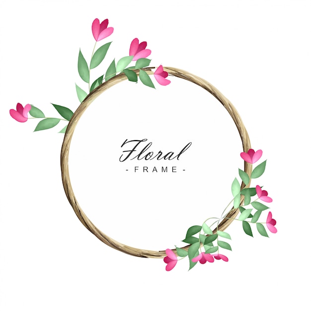 Floral frame Vector | Premium Download