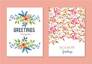 Floral Greeting Card Design Vector Free Download