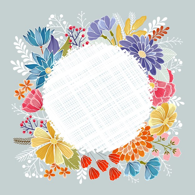 Premium Vector | Floral Greeting Card