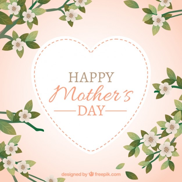 Free Vector | Floral happy mother's day background