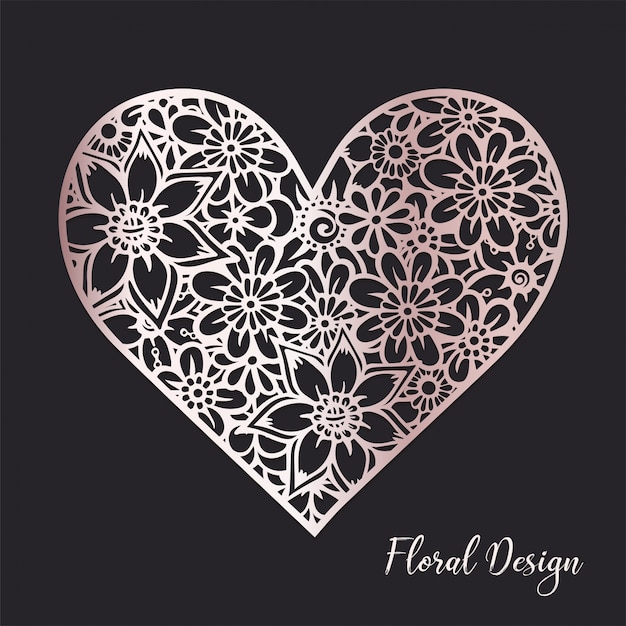 Download Free Vector | Floral heart composition.