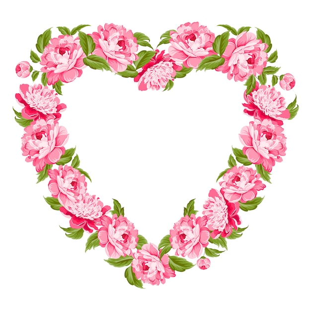 Premium Vector | Floral heart.