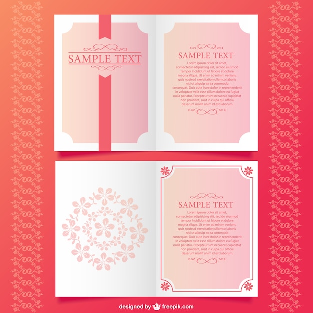 Floral invitatin mock-up desing Free Vector Floral invitatin mock-up desing Free Vector