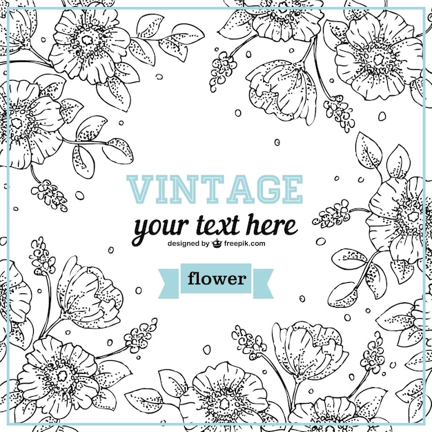 Floral Pattern Line Art : Flowers Line Drawing Free Vector | Flower