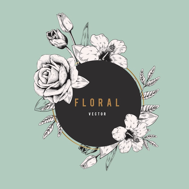 Download Free Vector | Floral logo banner