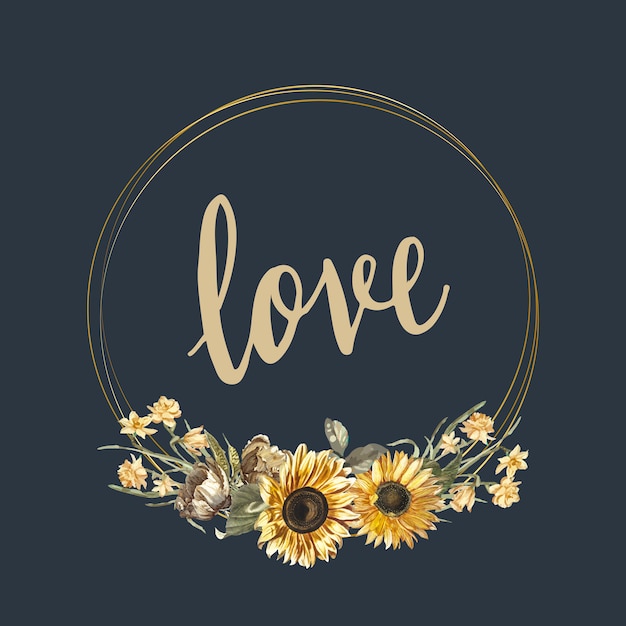 Download Floral love card mockup vector | Free Vector