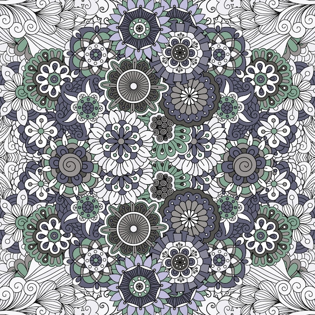 Download Floral mandala like pattern Vector | Premium Download