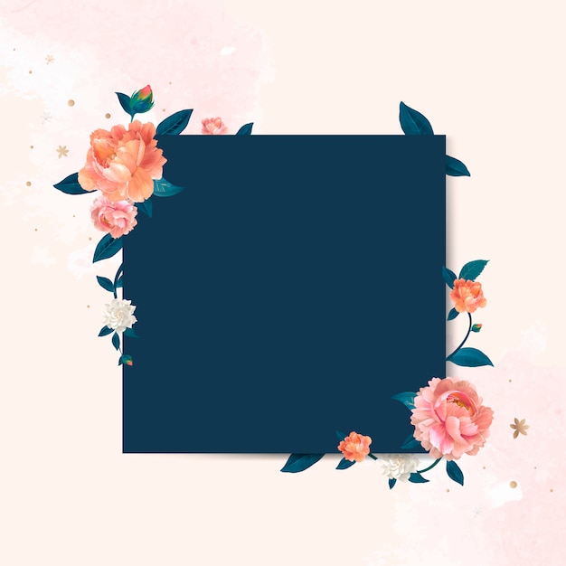 Download Free Vector Floral Mockup Frame Illustration