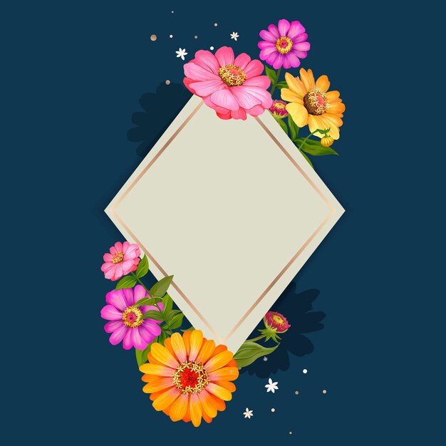 Floral mockup frame illustration | Free Vector