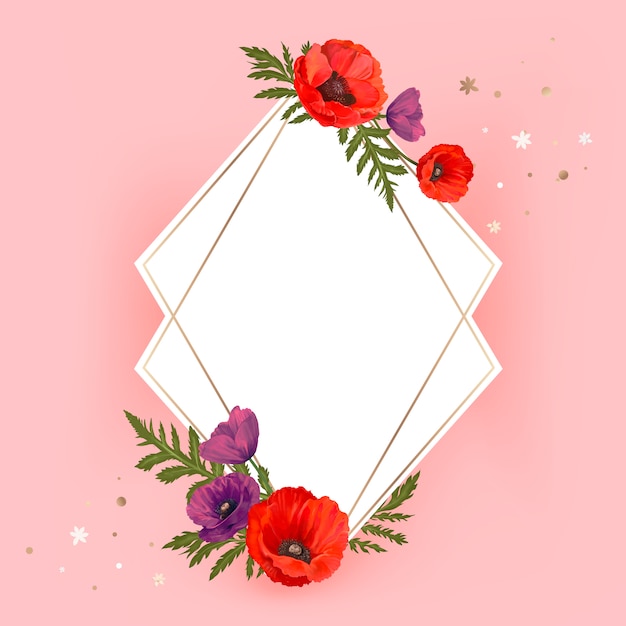 Download Floral mockup frame illustration | Free Vector