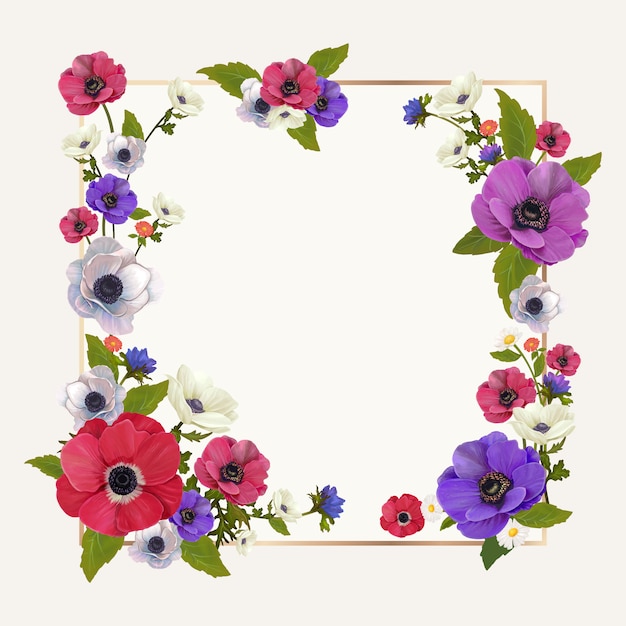 Download Floral mockup frame illustration Vector | Free Download
