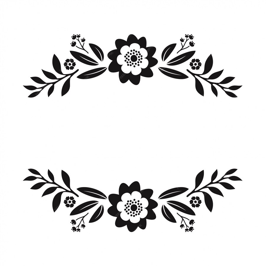 Premium Vector | Floral monogram paper cut out files