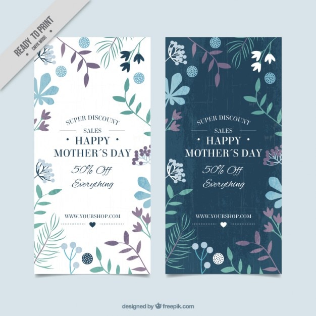 Floral Mother\'s Day banners