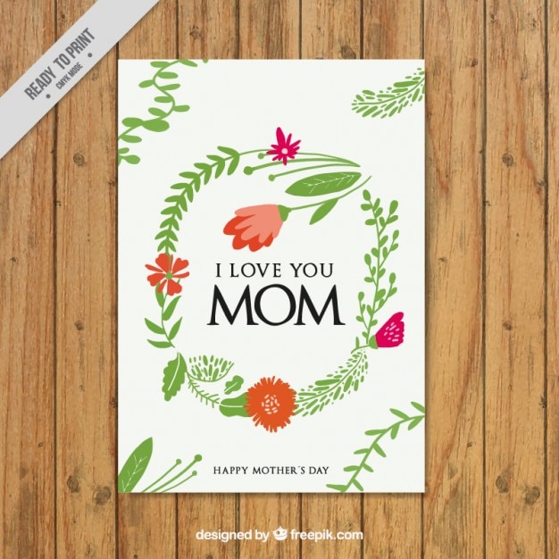 Floral mother's day card