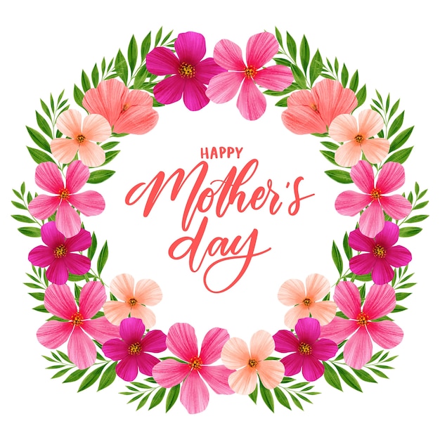 Floral mother's day concept | Free Vector