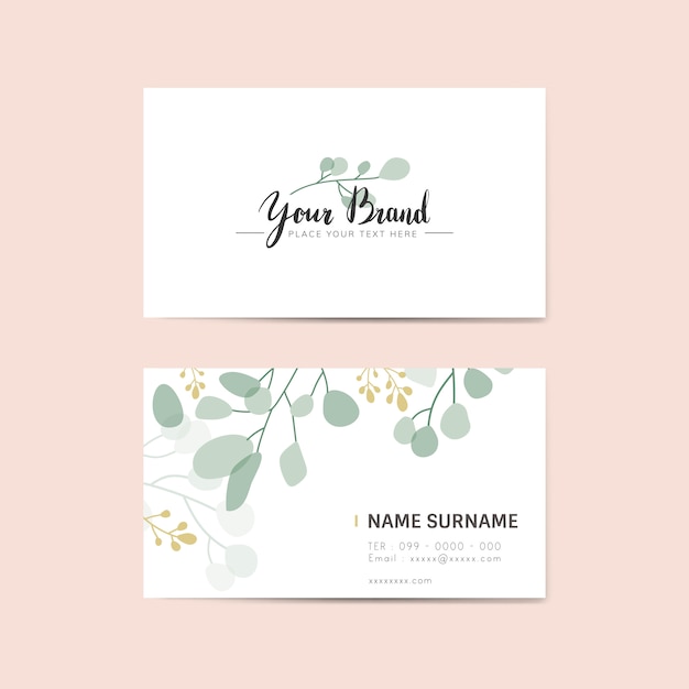 Download Floral name card | Free Vector