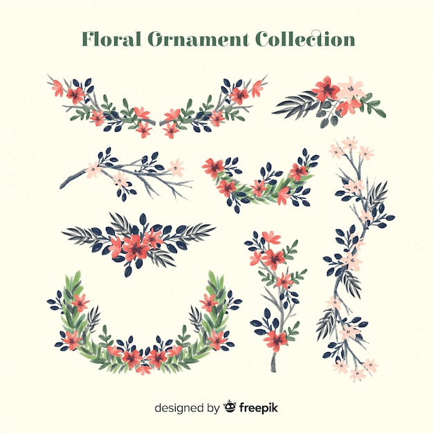 Download Floral ornament collection | Free Vector