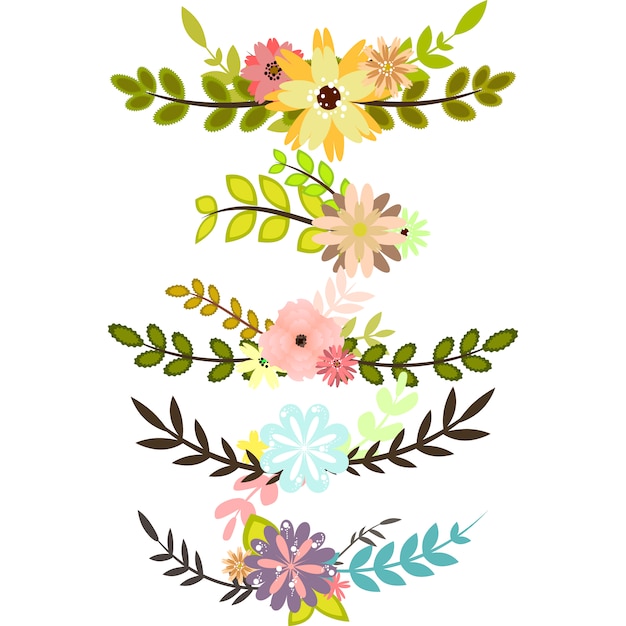 Download Floral ornaments collection Vector | Free Download