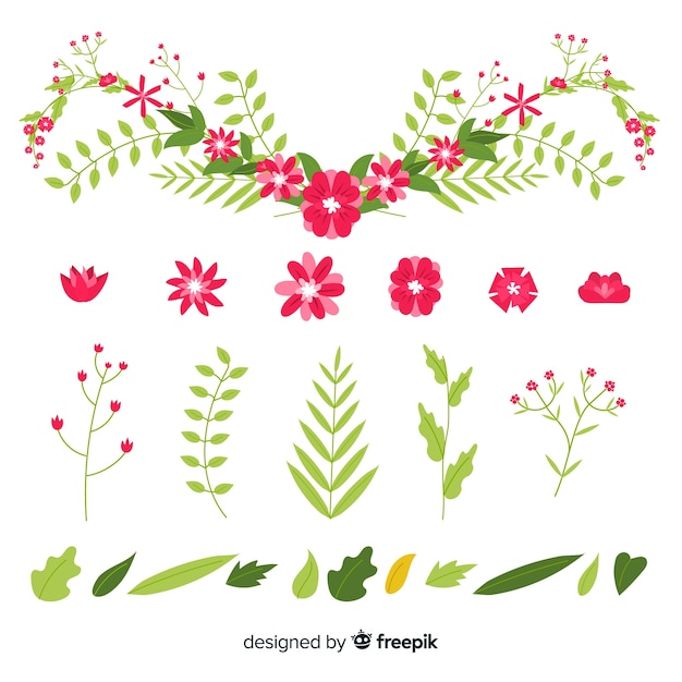 Download Free Vector | Floral ornaments collection