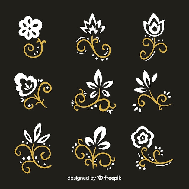 Download Free Vector | Floral ornaments collection