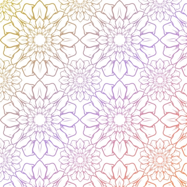 Free Vector | Floral outline background
