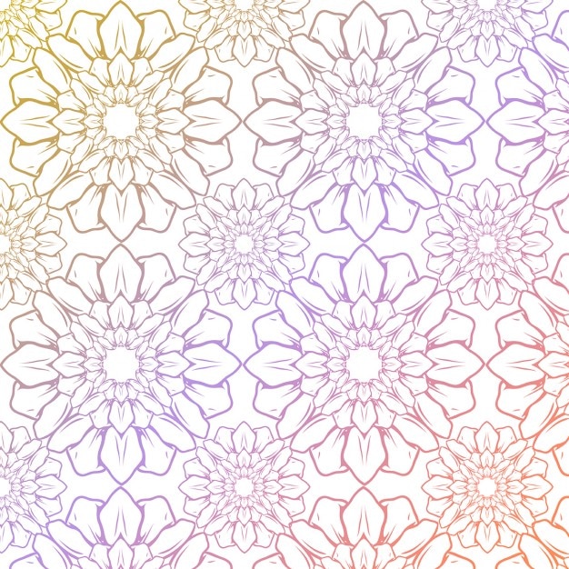 Download Floral outline background Vector | Free Download