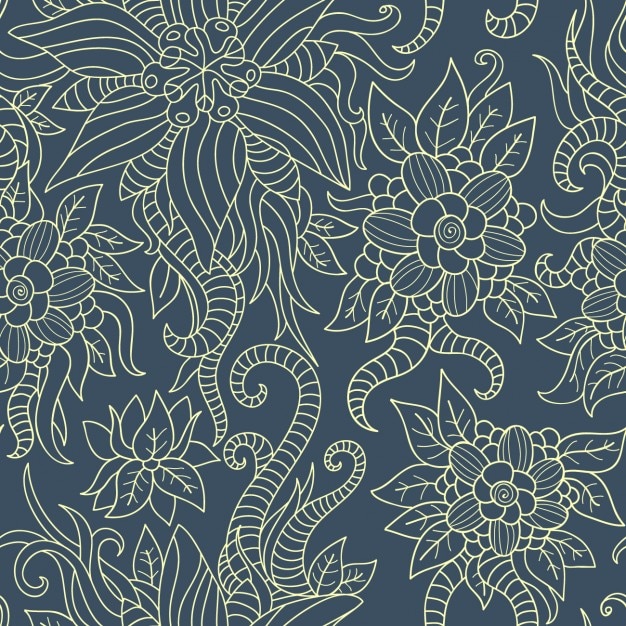 Floral outlined pattern