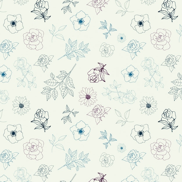 Premium Vector | Floral pattern background