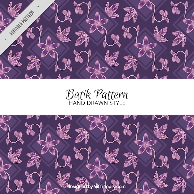 Premium Vector Floral Pattern Hand Drawn In Batik Style 8119