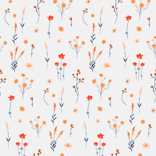 Free Vector Floral Patterned Background