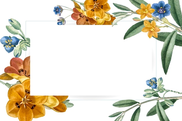 Free Vector | Floral rectangle frame design