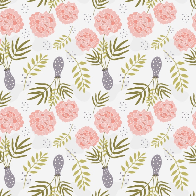 Premium Vector Floral repeat pattern design