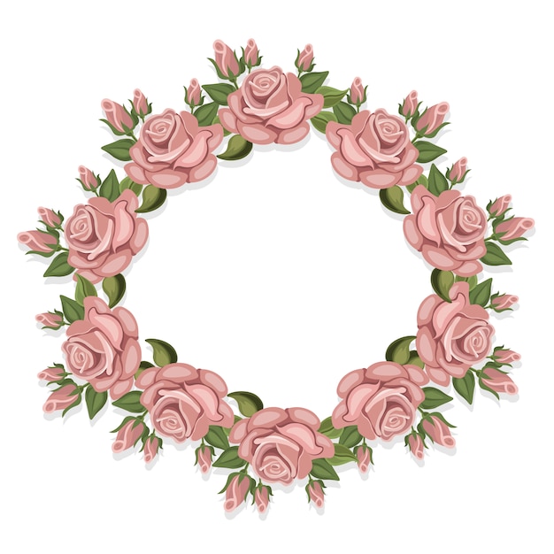 Floral ring background Vector | Premium Download