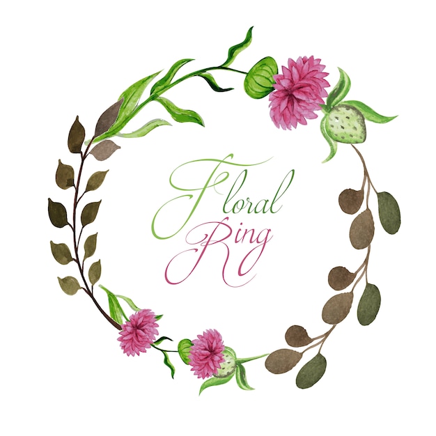 Download Floral ring background Vector | Free Download
