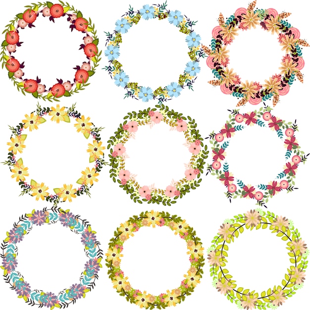 Download Floral ring collection Vector | Free Download