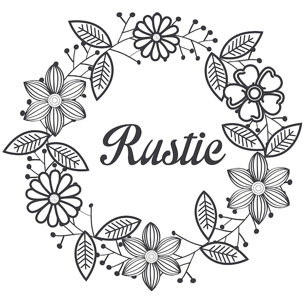 Download Floral rustic | Premium Vector