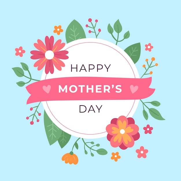 Free Vector | Floral style for mother's day celebration