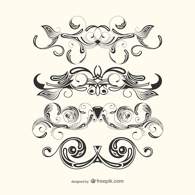 Download Floral tattoos set Vector | Free Download