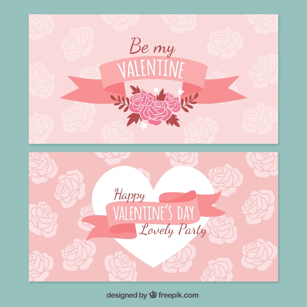 Floral Valentine's cards