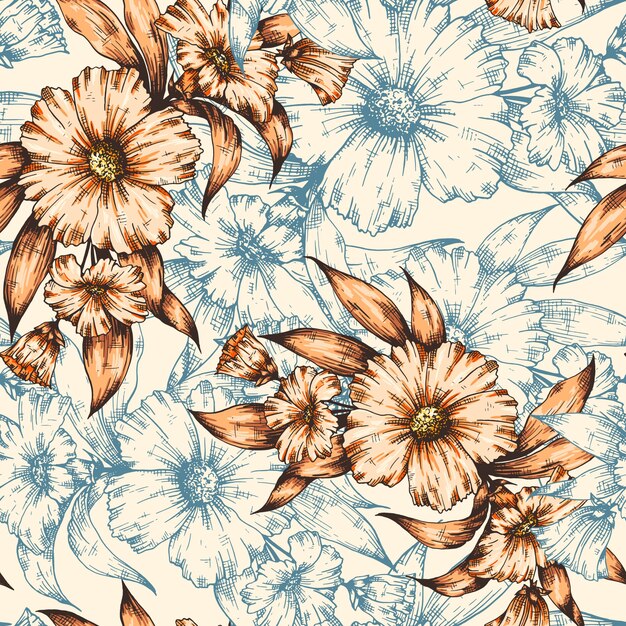 Floral vector pattern | Premium Vector