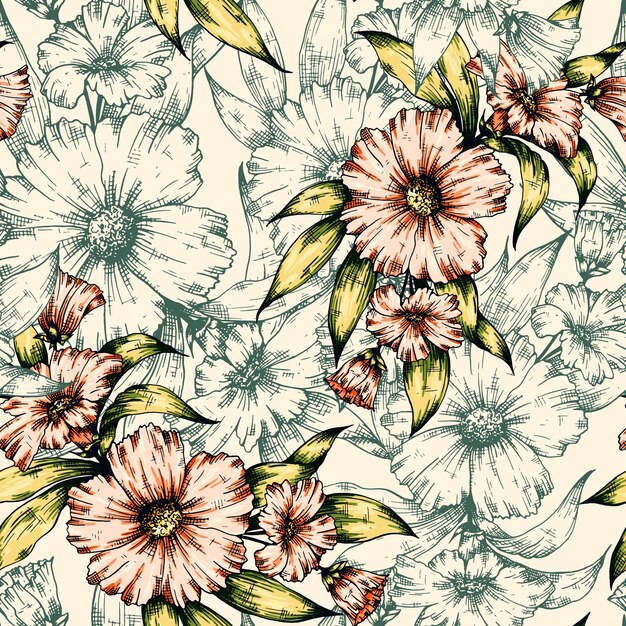 Floral vector pattern | Premium Vector