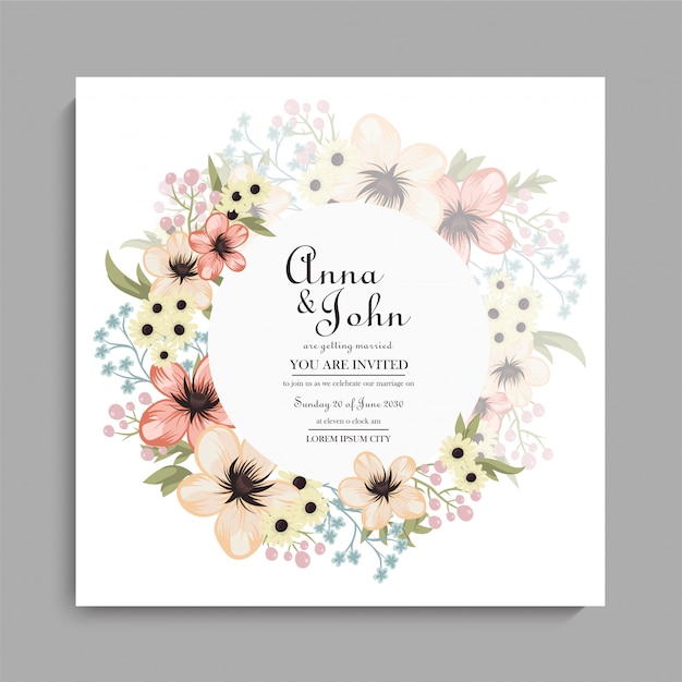 Free Vector | Floral wedding background yellow floral pattern