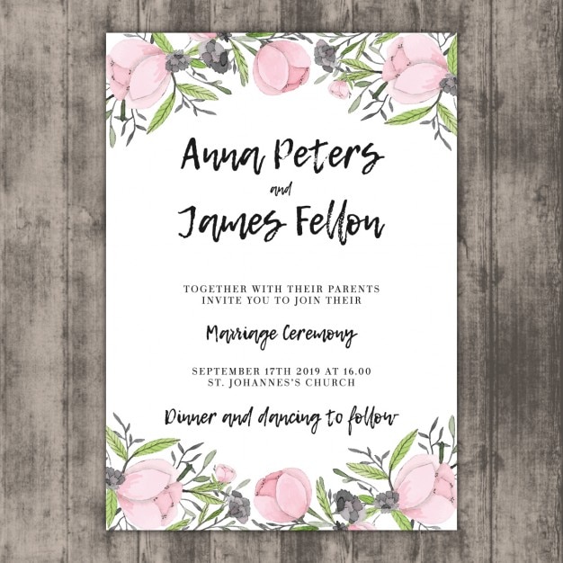 Wedding Invitation Free Template 5